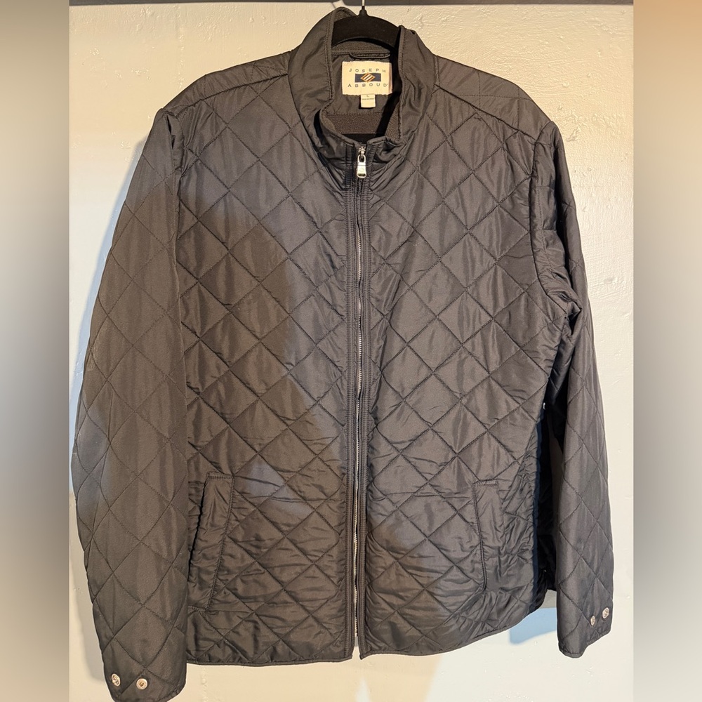 Joseph Abboud Quilted Black Lightweight Jacket